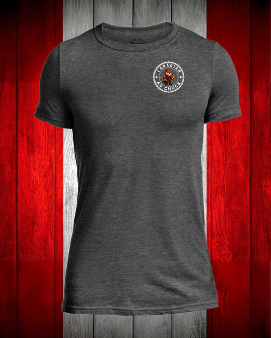 Canadian as Chuck  Left Chest Men's Stanfield's Tee