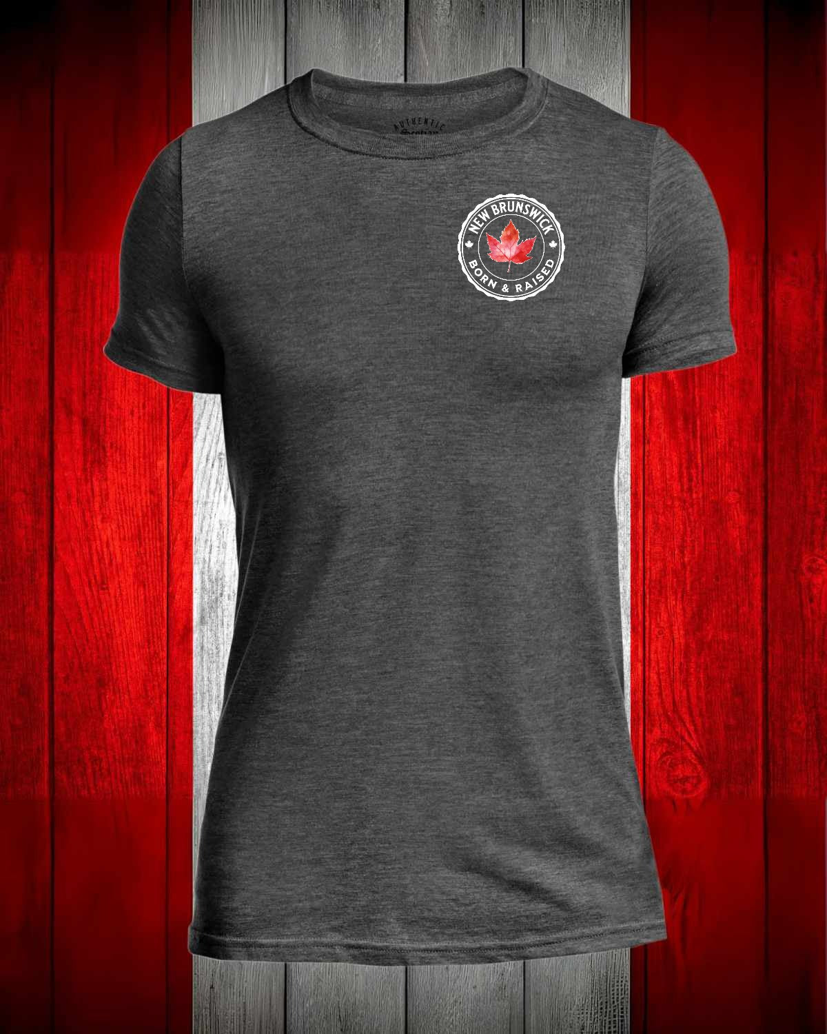 New Brunswick Born and Raised left chest Men's Stanfield's Tee