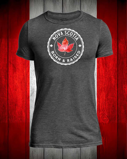 Nova Scotia Born and Raised Full Front Men's Stanfield's Tee