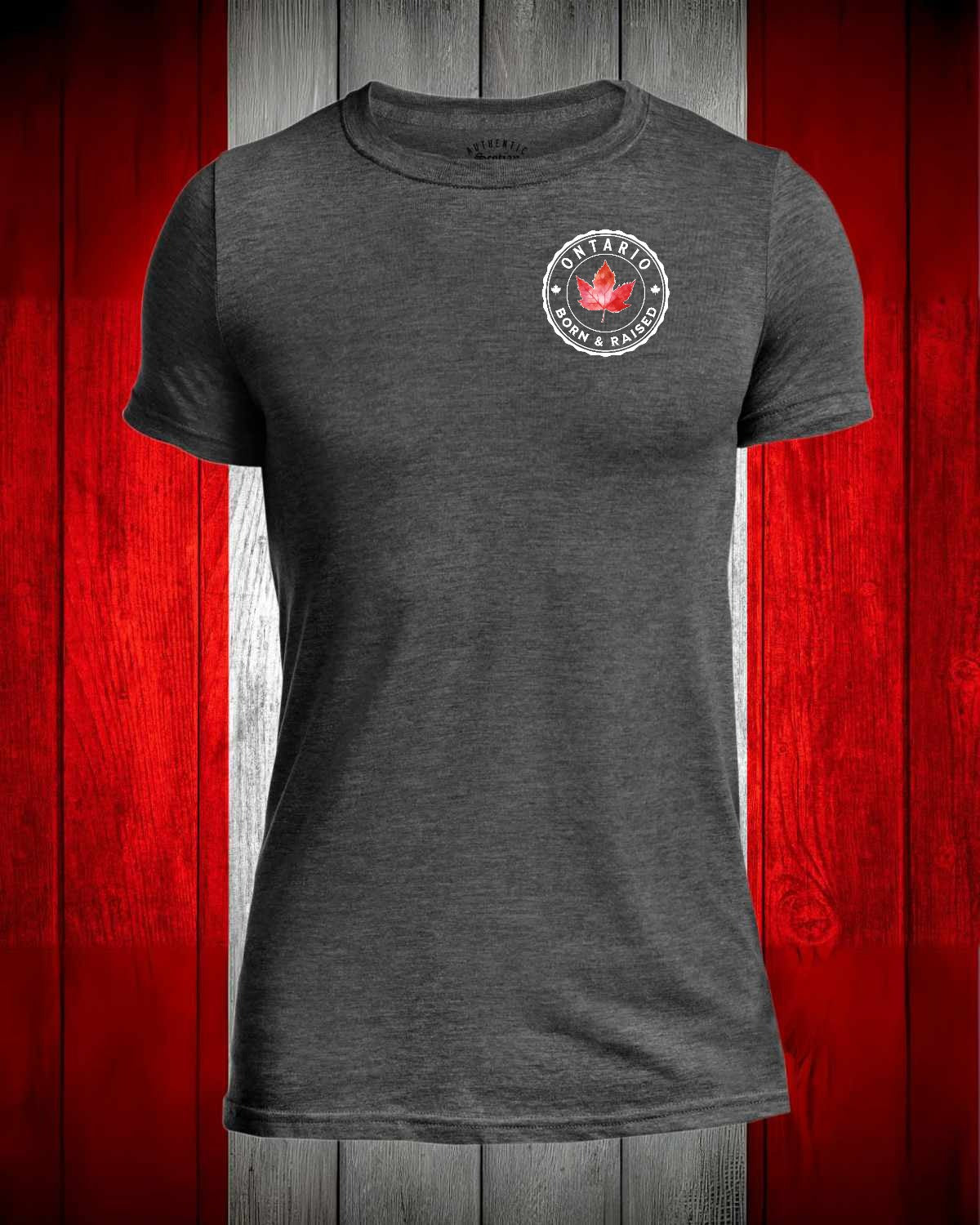 Ontario Born and Raised left chest Men's Stanfield's Tee
