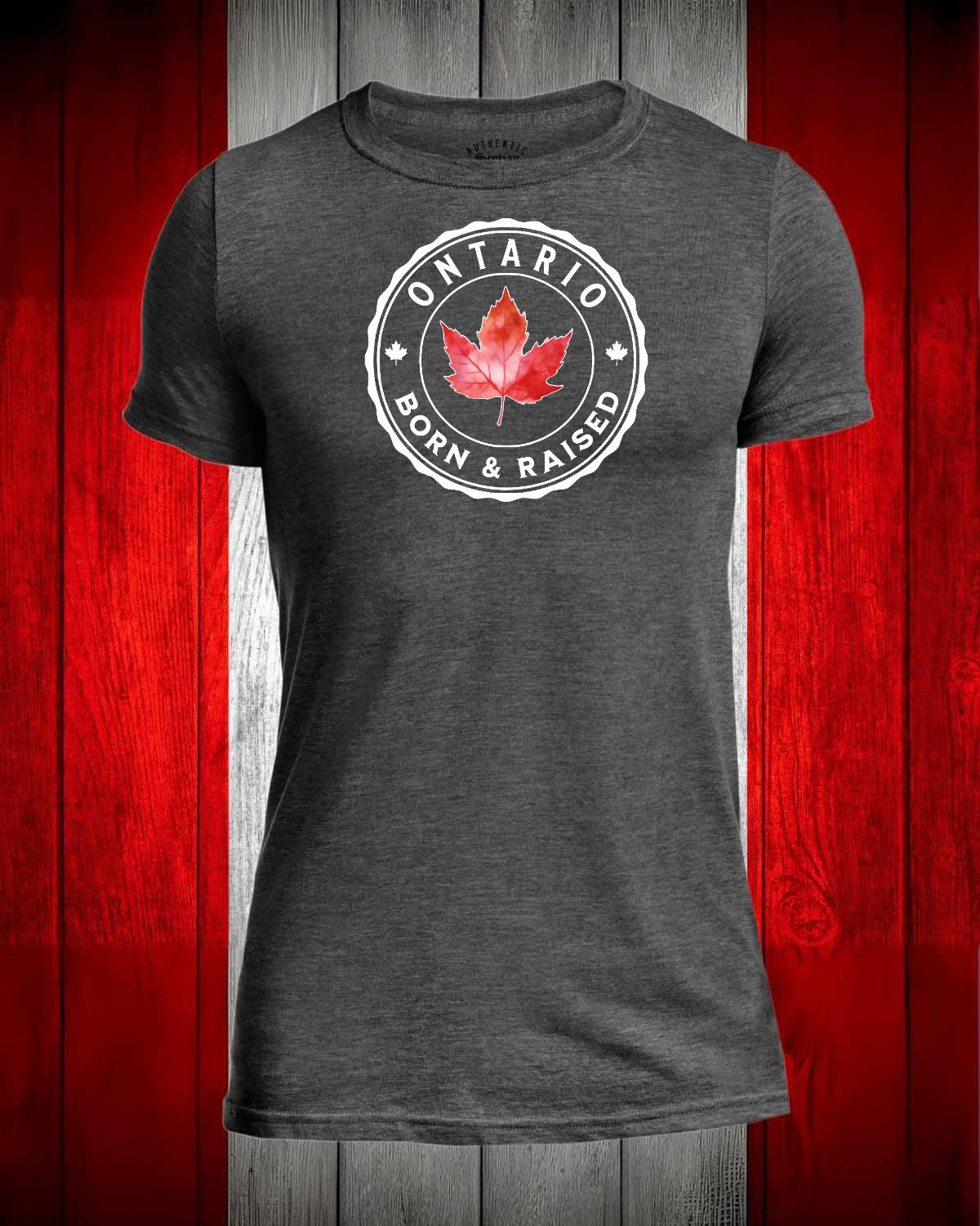 Ontario Born and Raised Full Front Men's Stanfield's Tee
