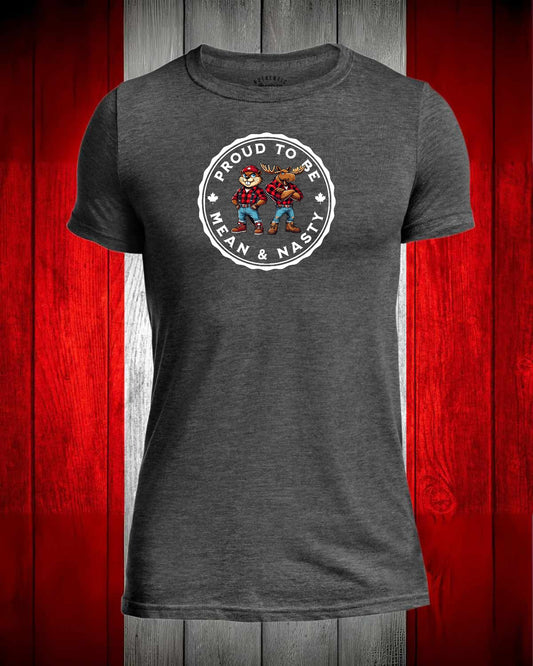 Proud to be Mean and Nasty Beaver and Moose Front Men's Stanfield's Tee