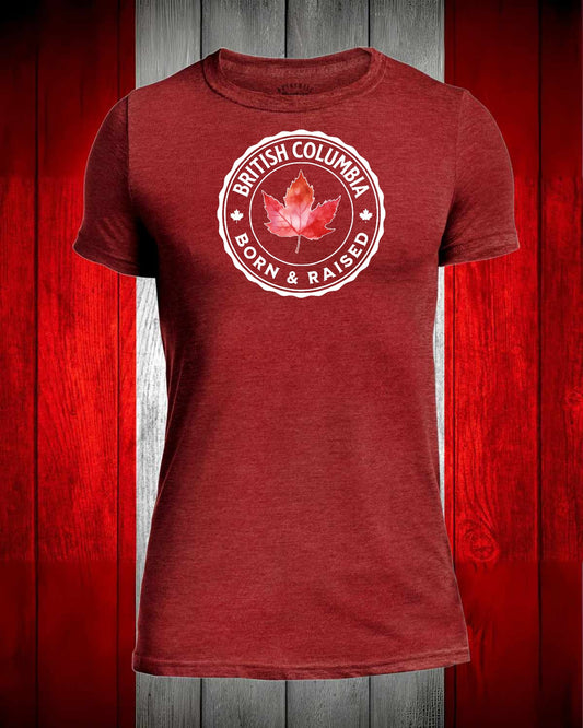 British Columbia Born and Raised Full Front Men's Stanfield's Tee