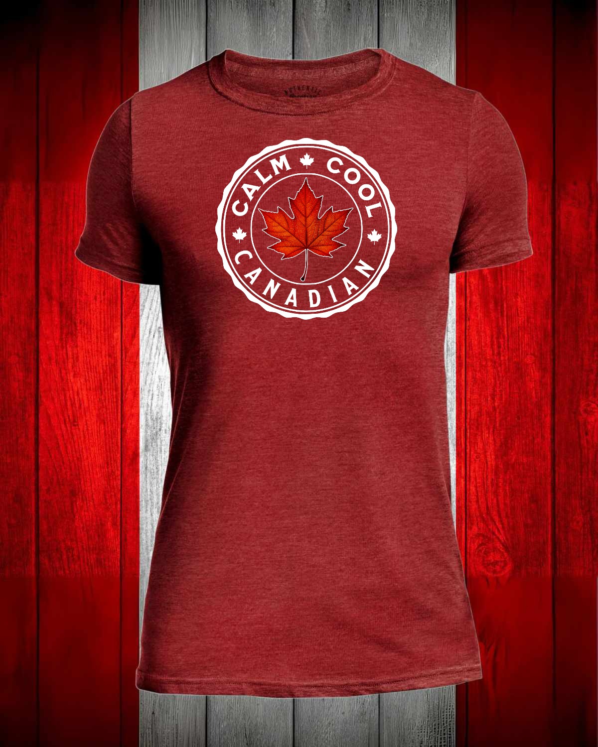 Calm Cool Canadian Leaf Full Front Men's Stanfield's Tee