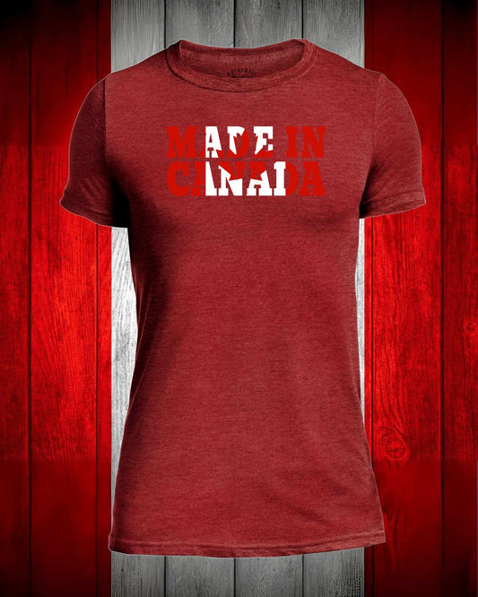 Made in Canada Flag Full Men's Stanfield's Tee