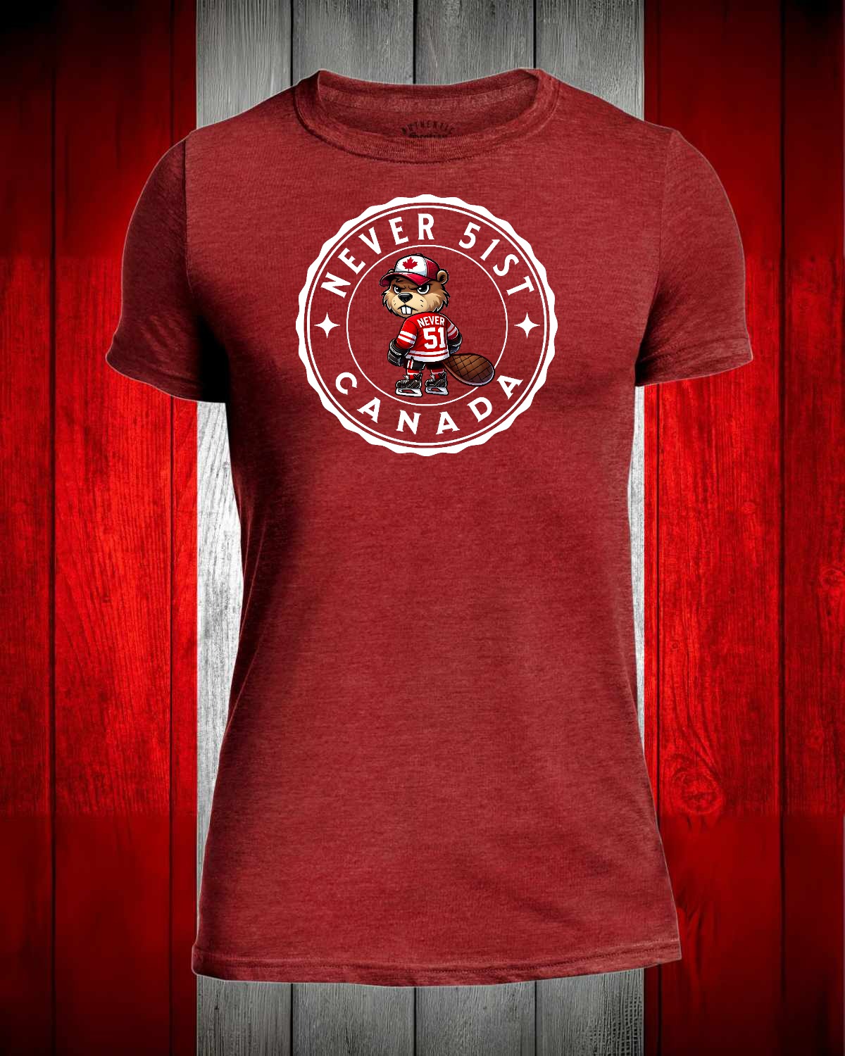Never 51st Beaver Full Front Men's Stanfield's Tee