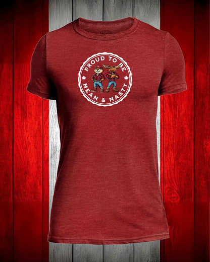 Proud to be Mean and Nasty Beaver and Moose Front Men's Stanfield's Tee