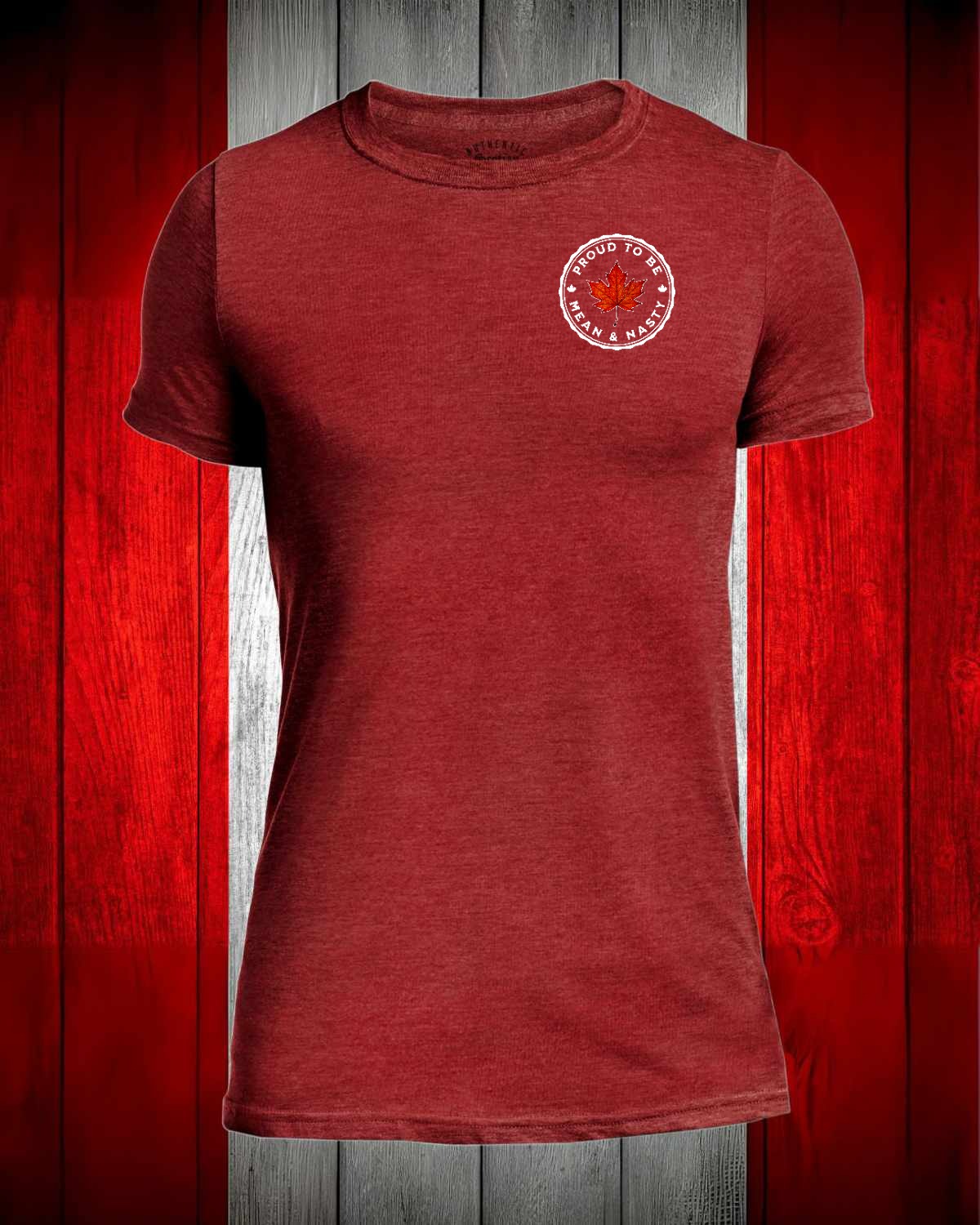 Proud to be Mean and Nasty Leaf left Chest Men's Stanfield's Tee