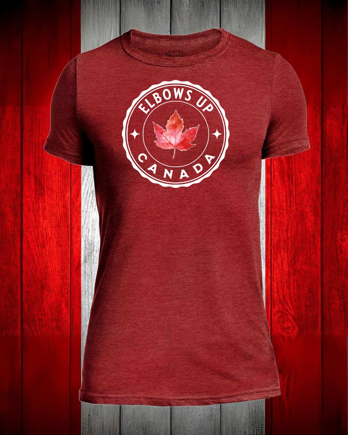 Elbows up Leaf Front Men's Stanfield's Tee