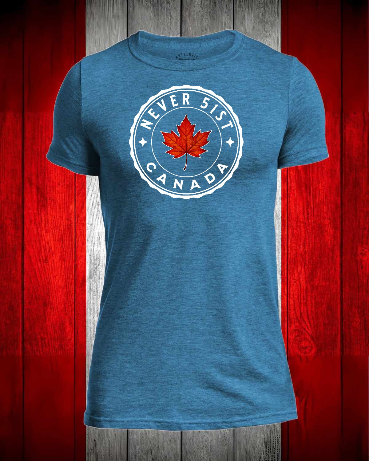 Never 51st Leaf Front Men's Stanfield's Tee