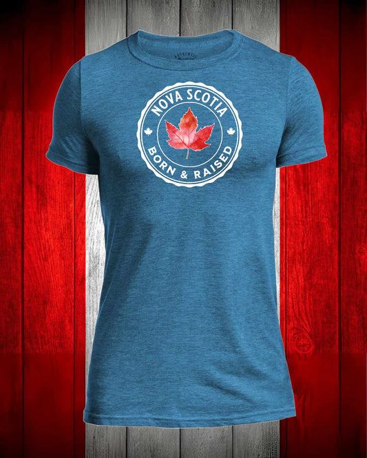 Nova Scotia Born and Raised Full Front Men's Stanfield's Tee