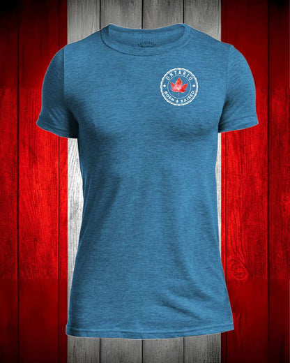 Ontario Born and Raised left chest Men's Stanfield's Tee