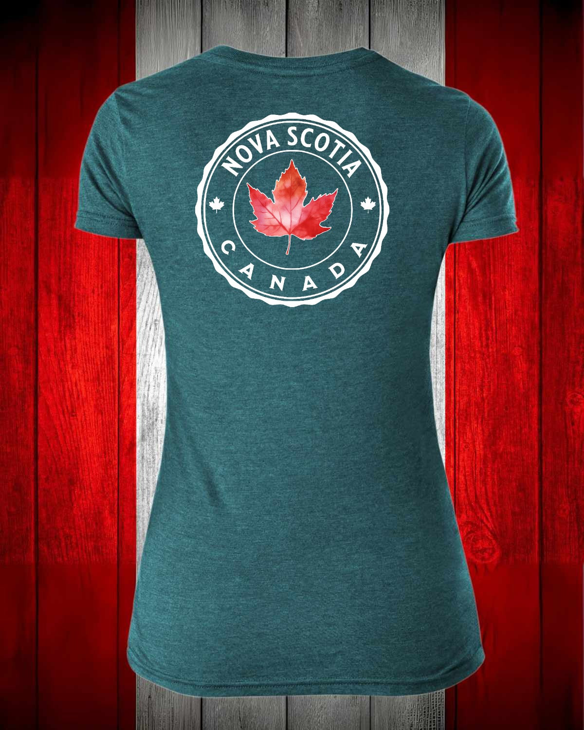 Nova Scotia Canada left chest and back Women's Stanfield's Tee