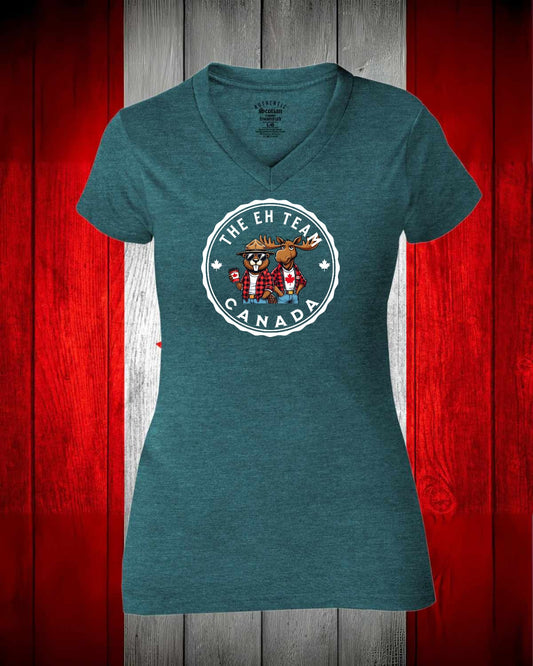 The Eh Team Full Women's V-neck Stanfield's Tee