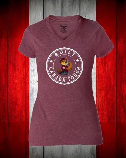 Built Canada Tough Rosie Full Front Women's V-neck Stanfield's Tee