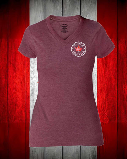 Nova Scotia Born and Raised left chest Women's Stanfield's Tee
