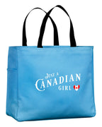 Just A Canadian Girl Heart Flag Tote Bag