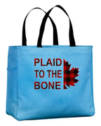 Plaid To The Bone Stacked Tote Bag