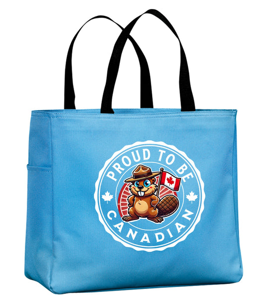 Proud To Be Canadian Male Beaver Tote Bag