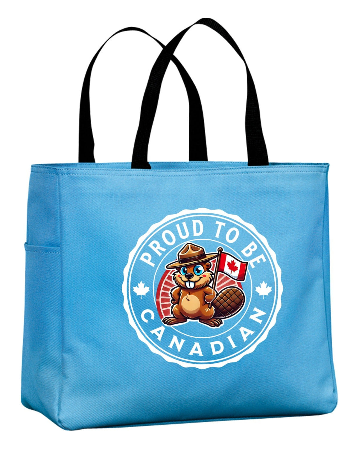 Proud To Be Canadian Male Beaver Tote Bag