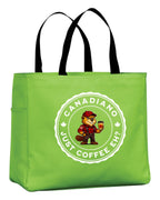 Canadiano Just Coffee Eh Male Beaver Tote Bag