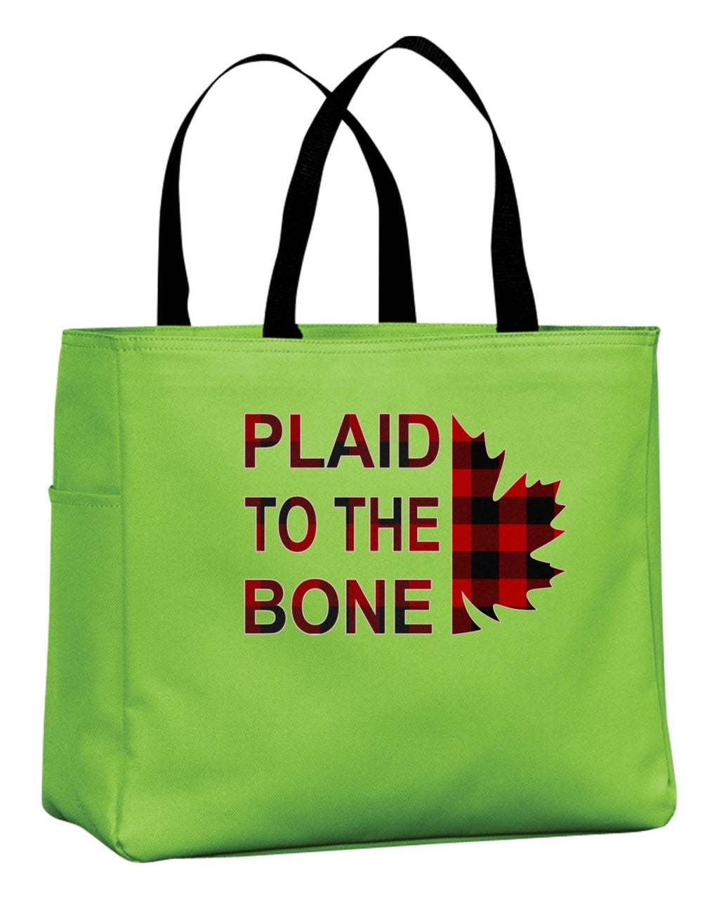 Plaid To The Bone Stacked Tote Bag