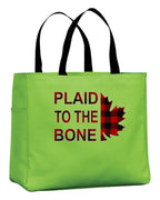 Plaid To The Bone Stacked Tote Bag