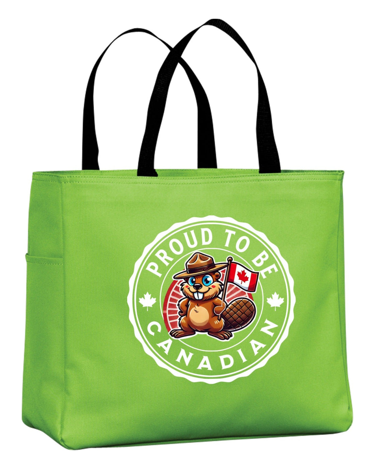 Proud To Be Canadian Male Beaver Tote Bag