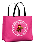 Canadiano Just Coffee Eh Male Beaver Tote Bag