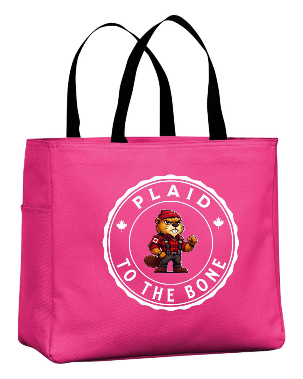 Plaid To The Bone Beaver Tote Bag