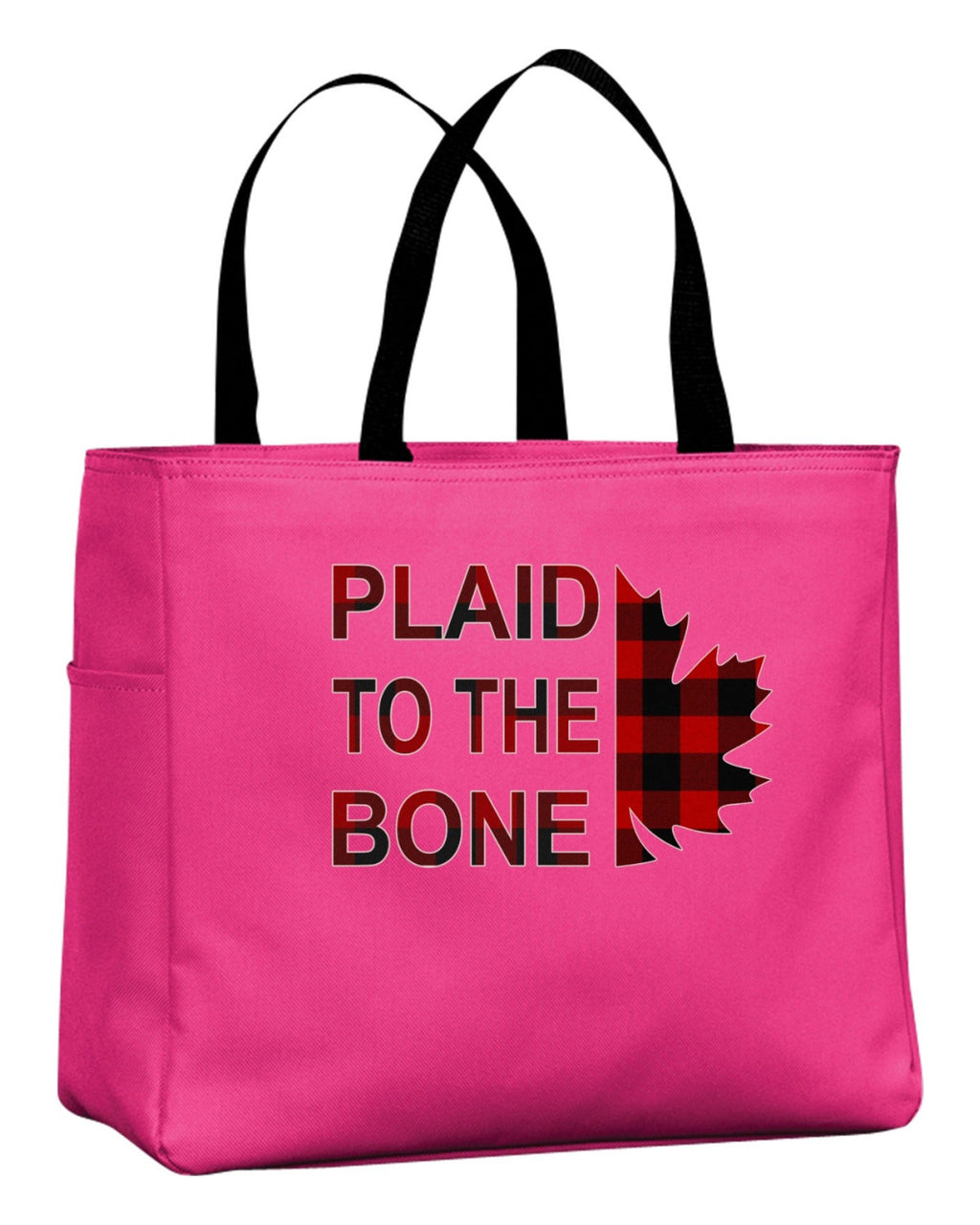 Plaid To The Bone Stacked Tote Bag