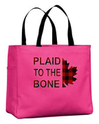 Plaid To The Bone Stacked Tote Bag