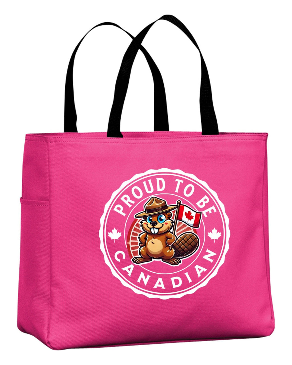 Proud To Be Canadian Male Beaver Tote Bag