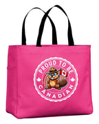 Proud To Be Canadian Male Beaver Tote Bag