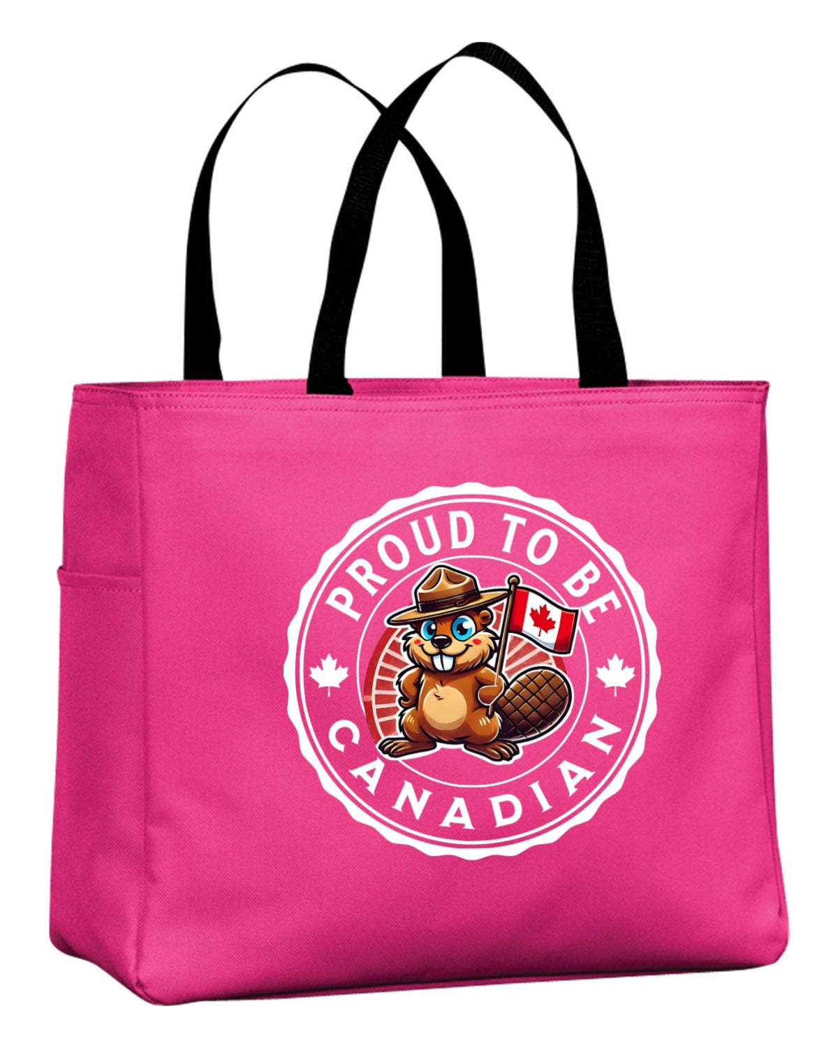 Proud To Be Canadian Male Beaver Tote Bag