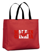 Made In Canada Flag Background Tote Bag