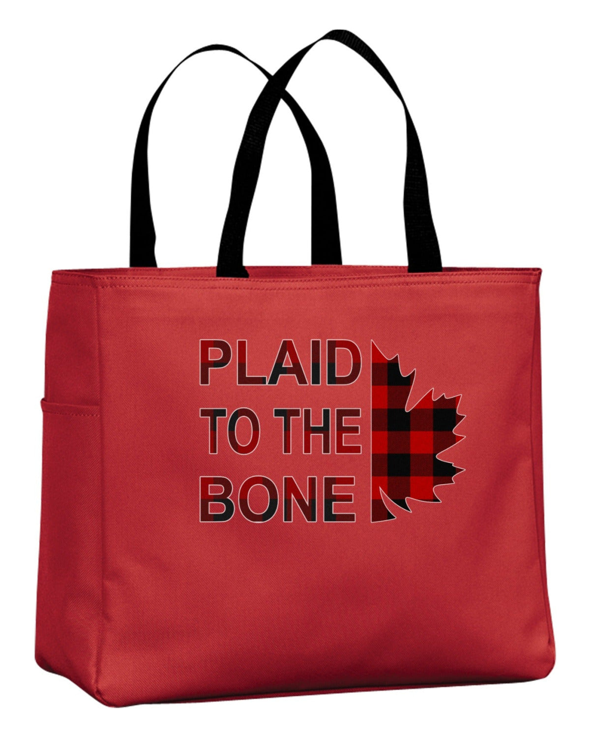 Plaid To The Bone Stacked Tote Bag