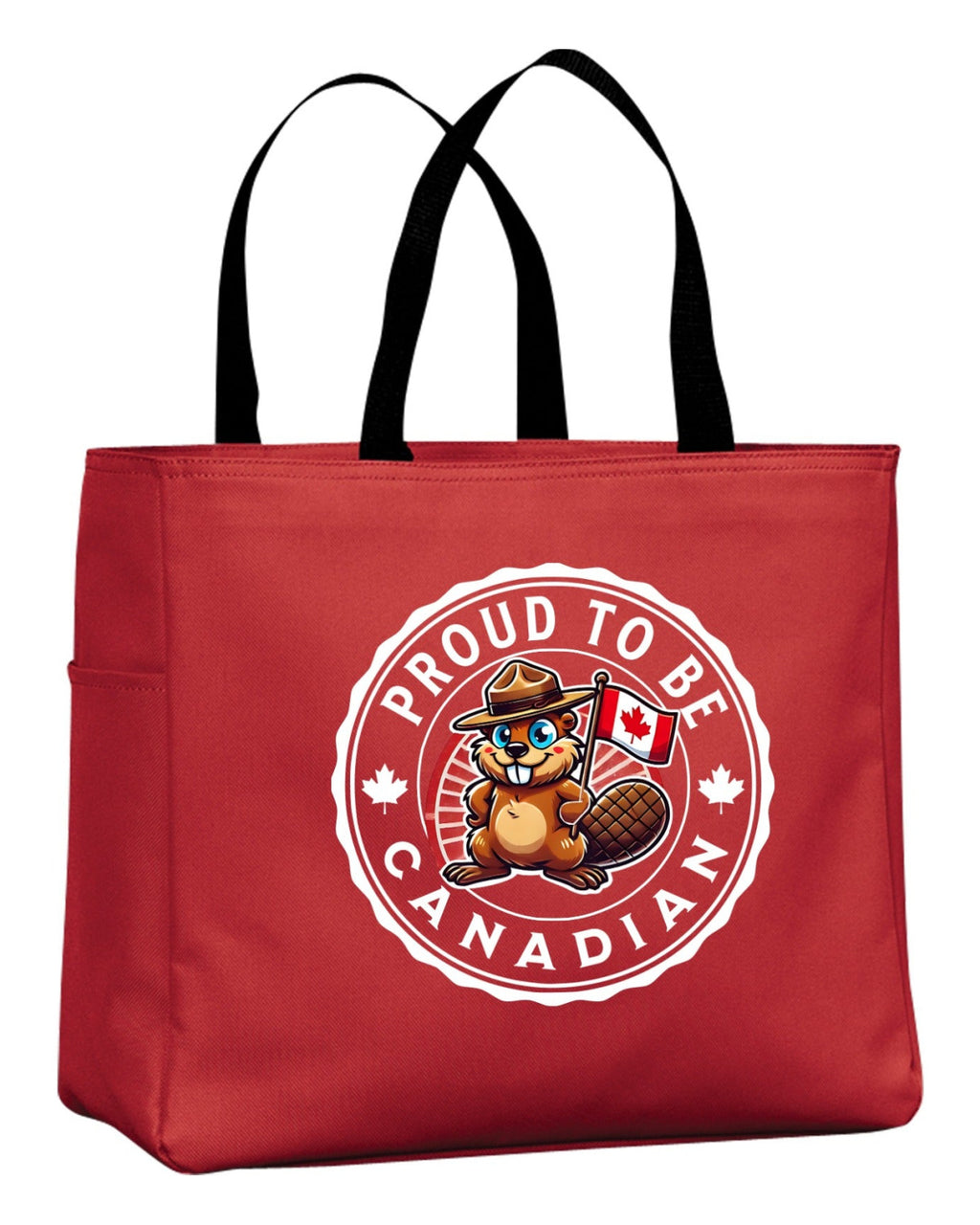 Proud To Be Canadian Male Beaver Tote Bag