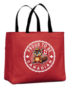 Proud To Be Canadian Male Beaver Tote Bag
