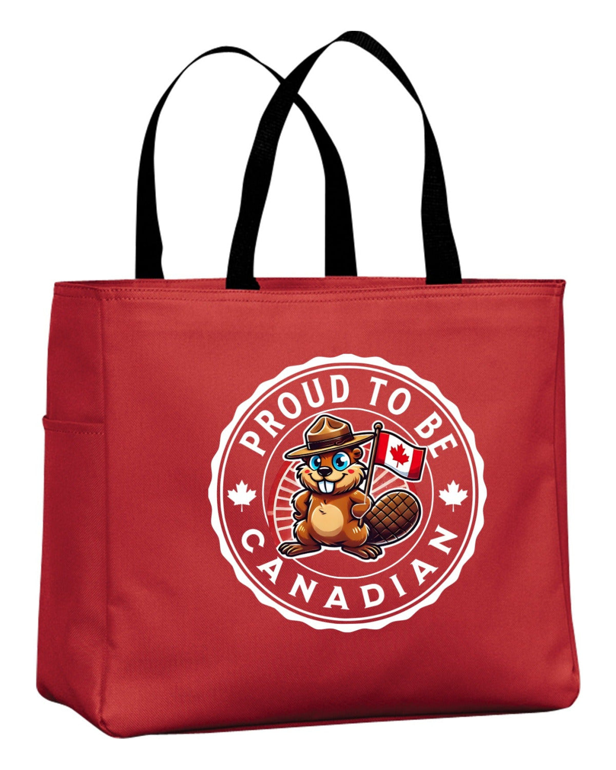 Proud To Be Canadian Male Beaver Tote Bag