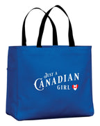 Just A Canadian Girl Heart Flag Tote Bag