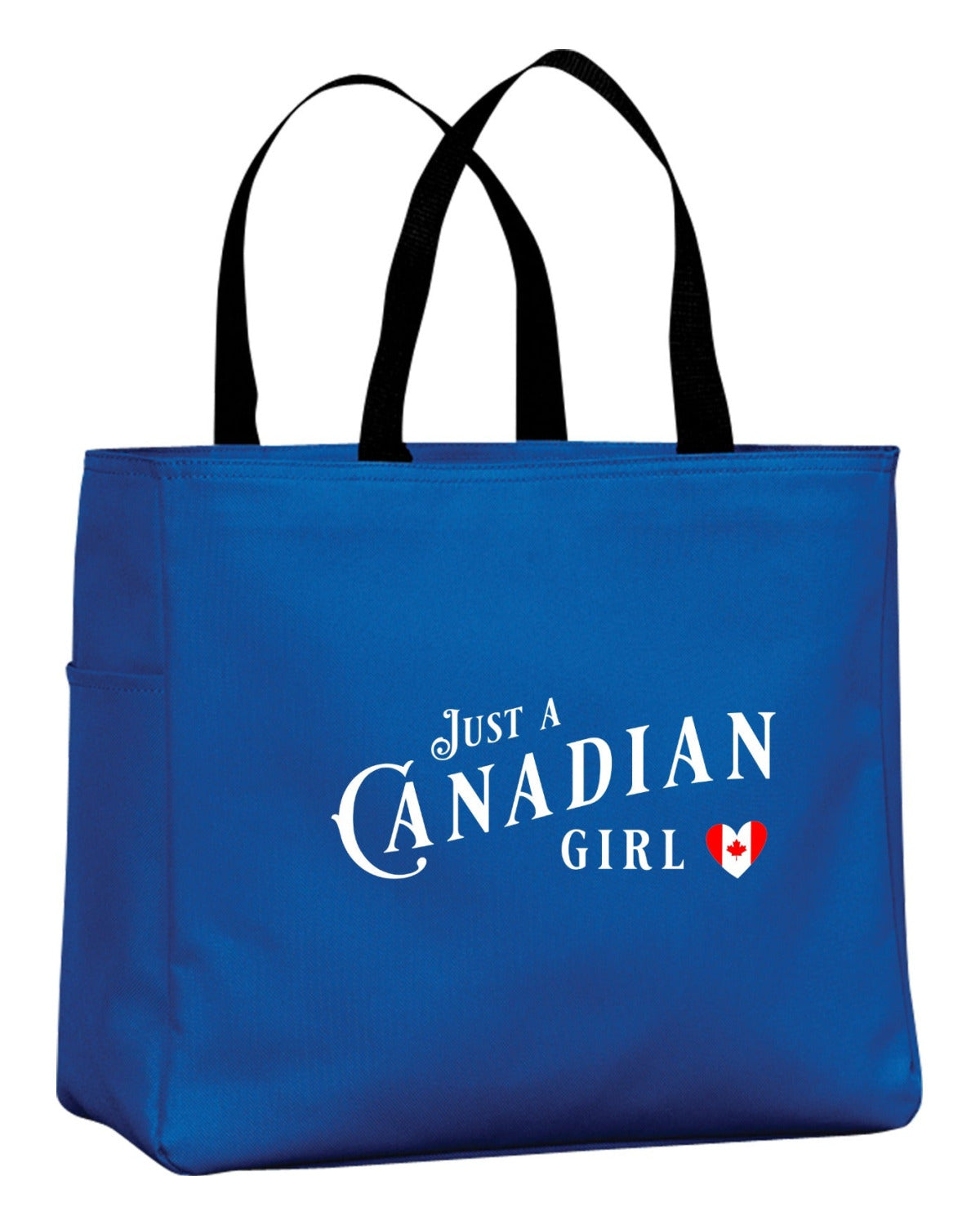 Just A Canadian Girl Heart Flag Tote Bag