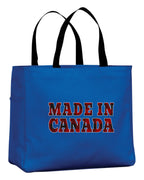 Made In Canada Plaid Background Tote Bag