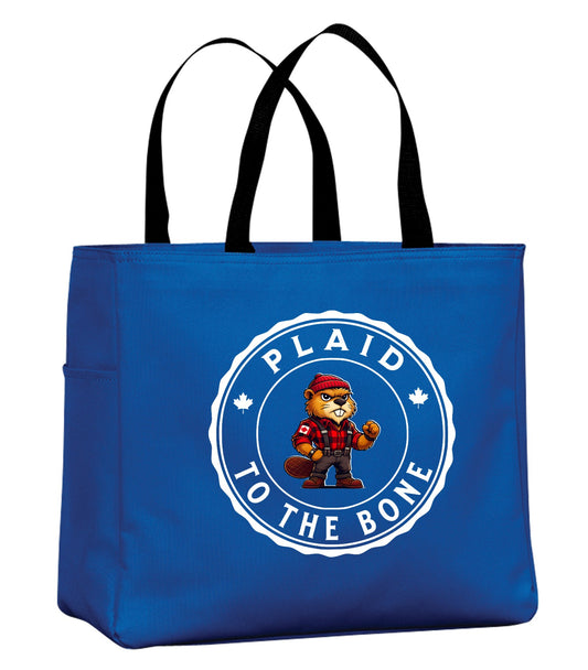 Plaid To The Bone Beaver Tote Bag