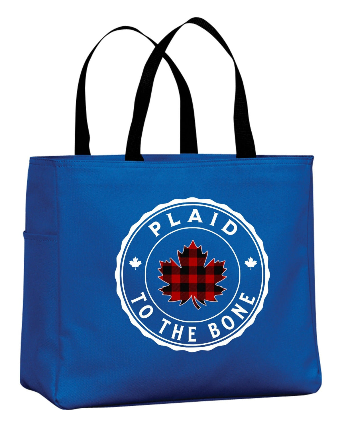 Plaid To The Bone Leaf Tote Bag
