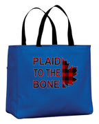 Plaid To The Bone Stacked Tote Bag