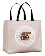 Calm Cool Canadian Moose and Beaver Tote Bag