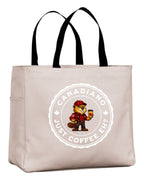 Canadiano Just Coffee Eh Male Beaver Tote Bag