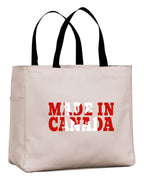 Made In Canada Flag Background Tote Bag