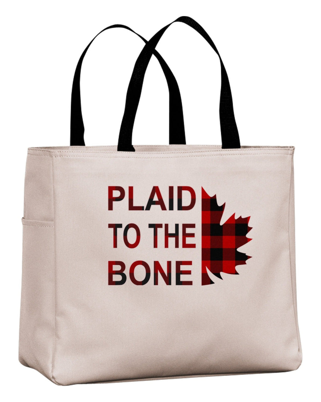 Plaid To The Bone Stacked Tote Bag